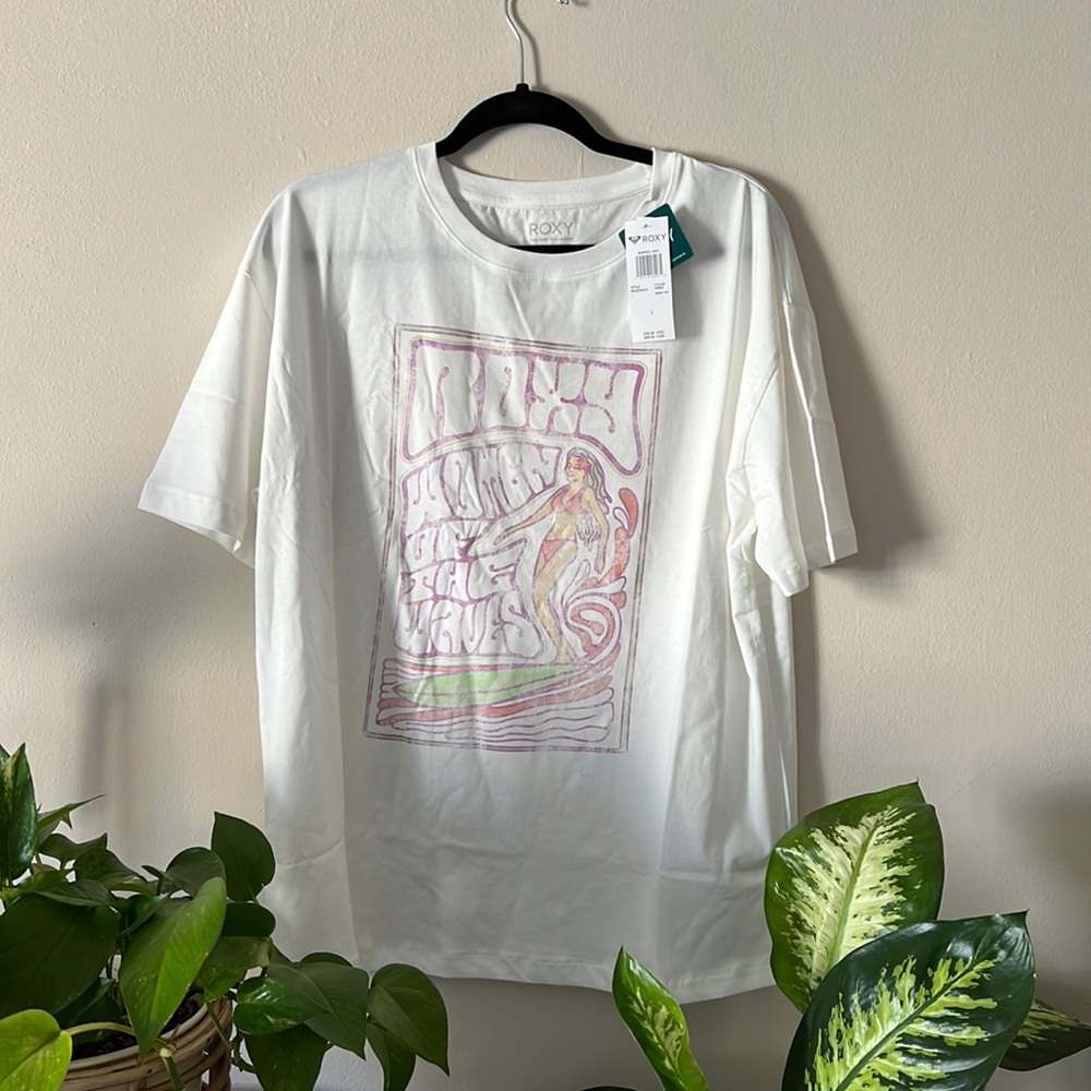 Roxy White Oversized Tee